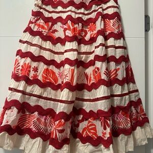 Farm rio cream and red Women's Skirt